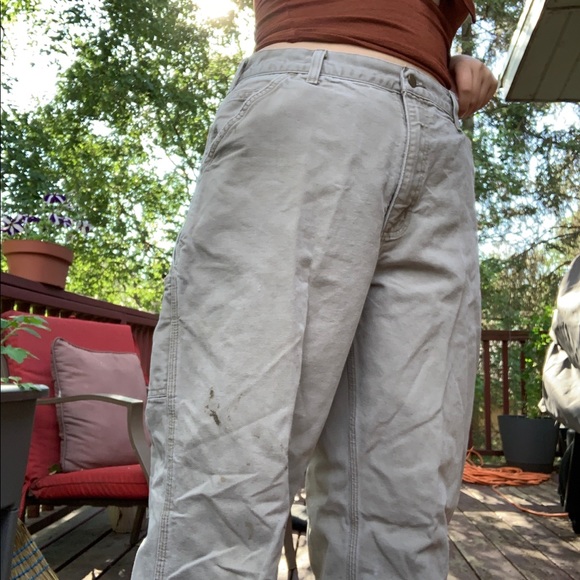 Carhartt cream dungarees - Picture 2 of 7